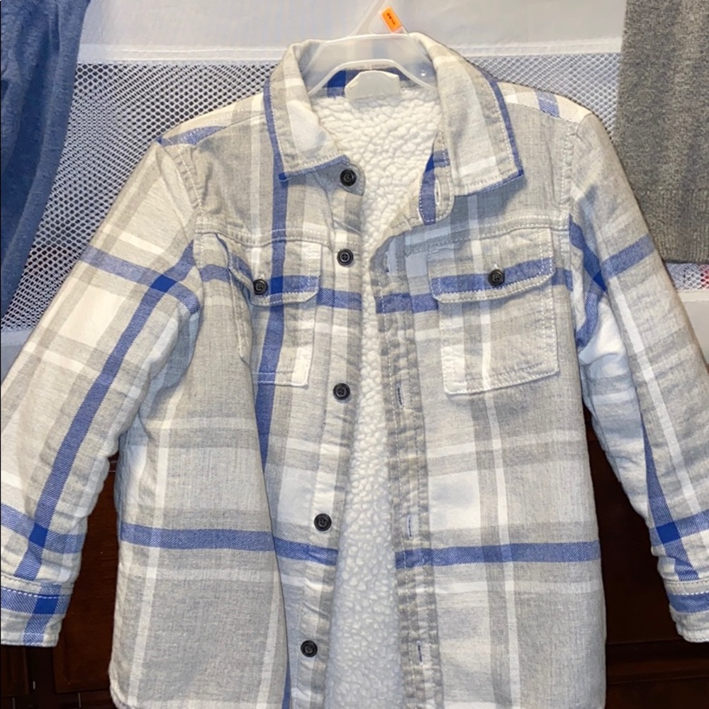 Flannel shirt with Sherpa lining